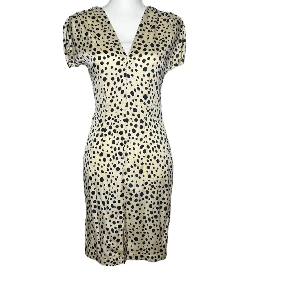 Tucker Spotted Animal Print Silk Blend Dress Size P